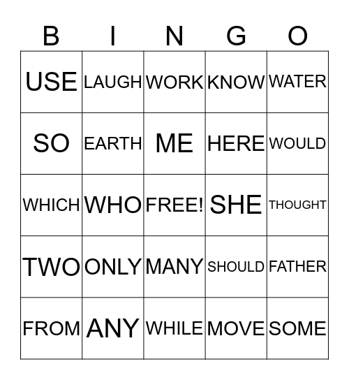 ALONZO BINGO Card