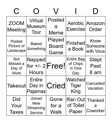 St. Mary's Staff BINGO - PRIZES for a Line Bingo Card