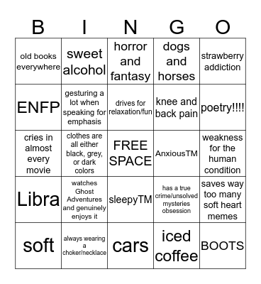 How similar are you to Cath? Bingo Card