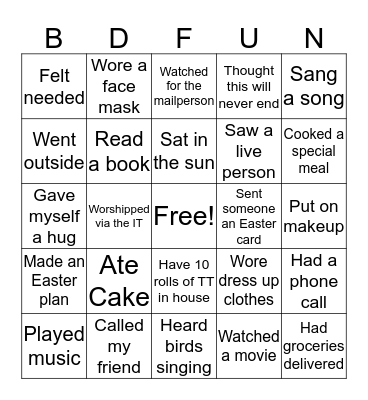 Bingo for FUN Bingo Card