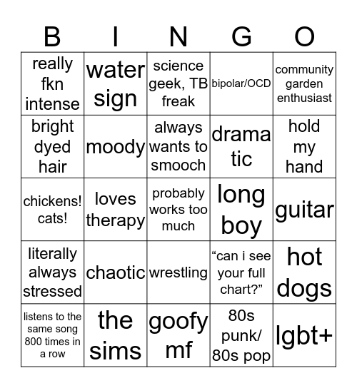 big al’s bingo board Bingo Card