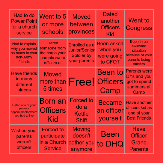 Bingo Card