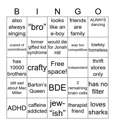 Maddie Bingo !! Bingo Card