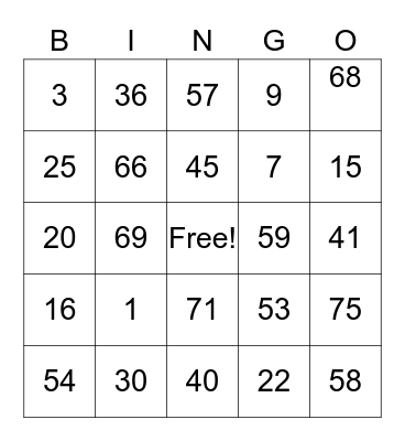 Bingo do Berrinão Bingo Card