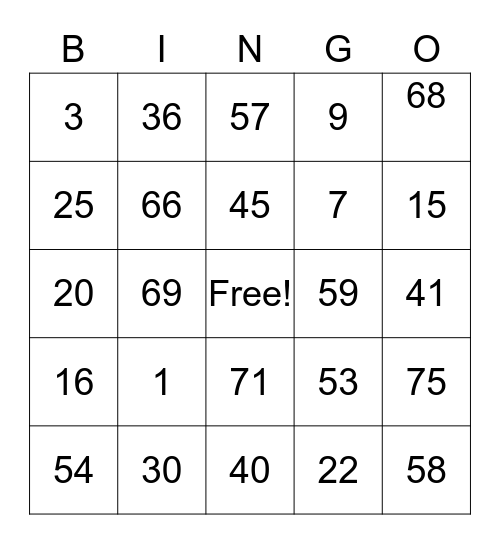 Bingo do Berrinão Bingo Card