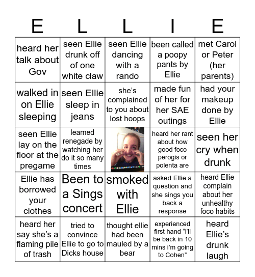 Ellie’s Epic Bingo!!! 😈🤪🤩 Bingo Card