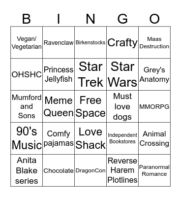 How Similar Are You to Jessica? Bingo Card