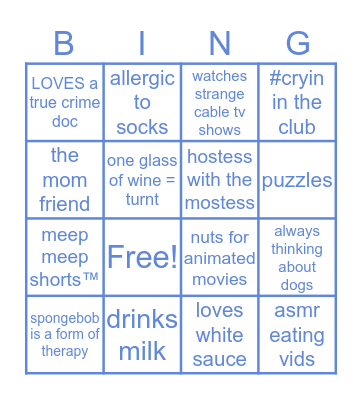 Mel Bingo Card