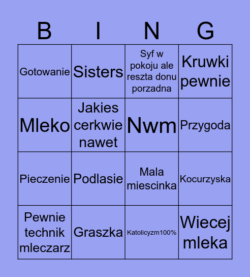 Grajewo Bingo Card