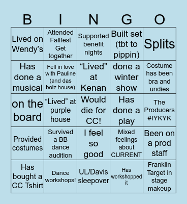 Company Carolina Bingo Card