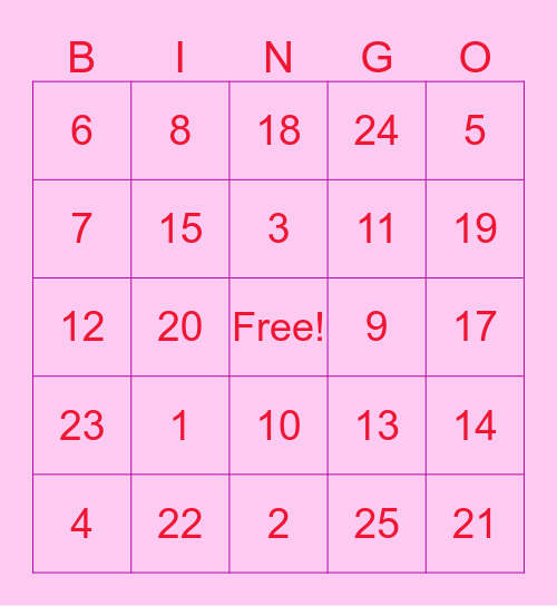 Creative Growth Bingo Card