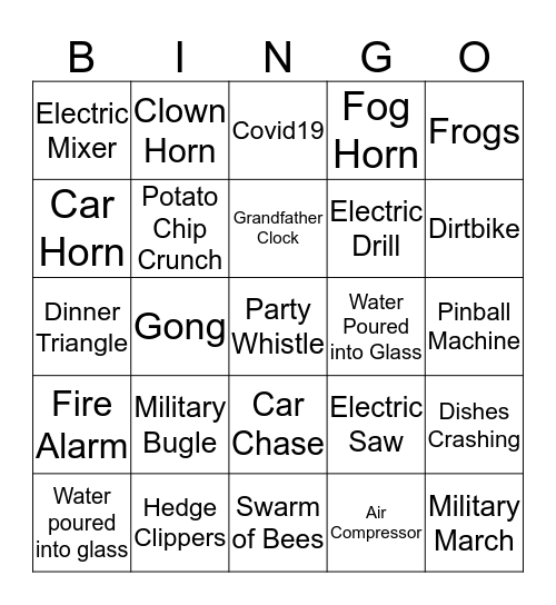 What the $@%& was That? Bingo Card