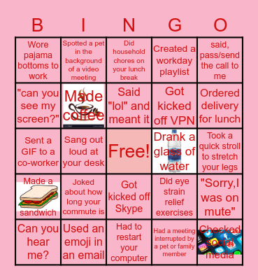 Admin Remote Bingo Card