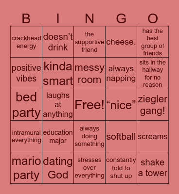 Allison Bingo! Bingo Card