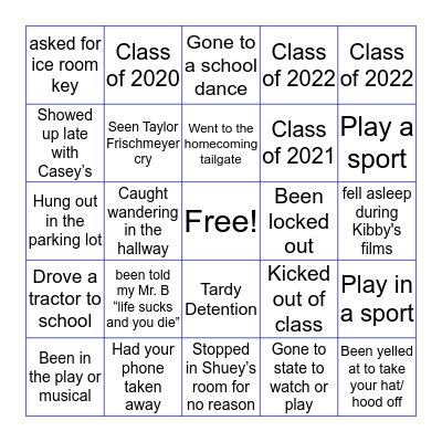GR BINGO Card