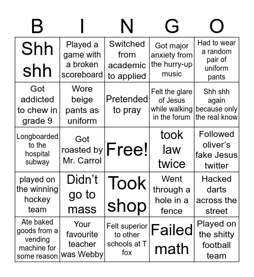 Saint Pete’s Bingo Card