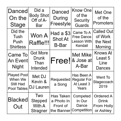Bingo Card