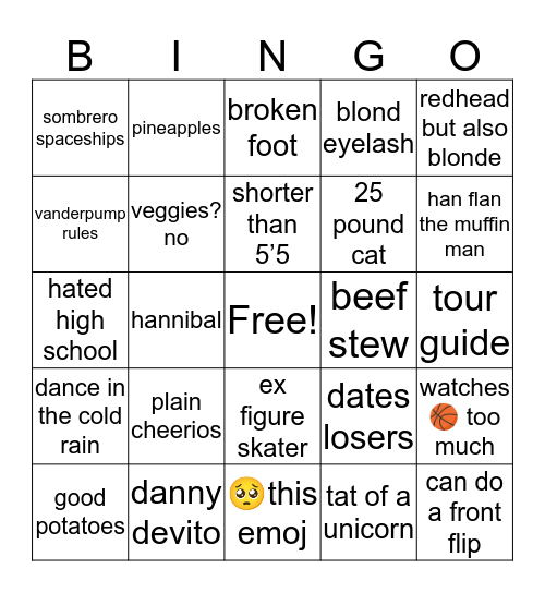 han flan Bingo Card
