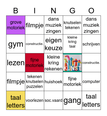 Kunst Week Bingo Card