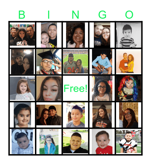 Familia Bingo Card