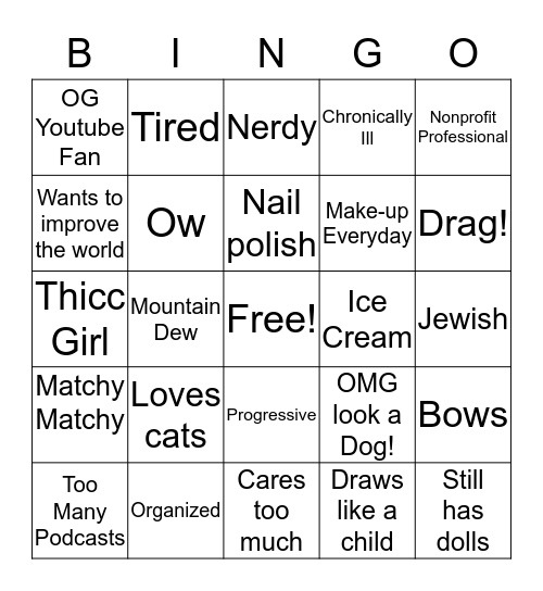 How Similar Are You to Esther? Bingo Card