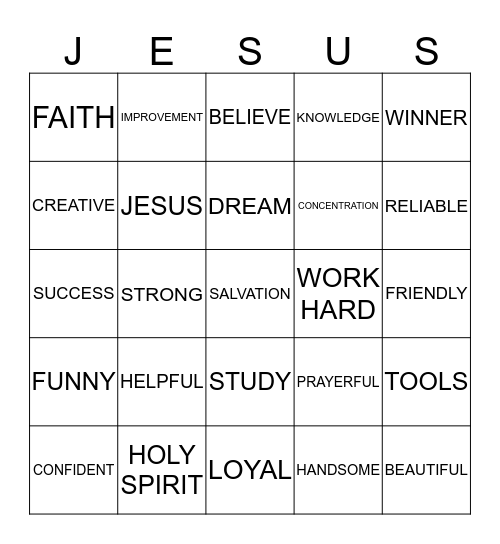 ENCOURAGE YOURSELF Bingo Card