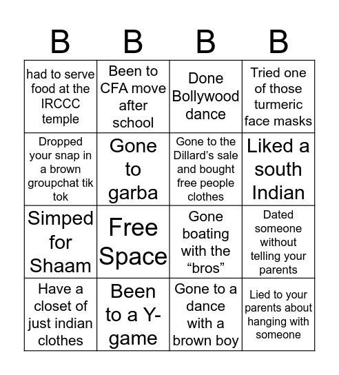 BBB Bingo 🤪 Bingo Card