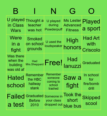 EOB BINGO Card