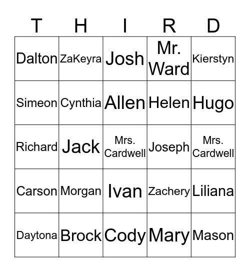 Getting to Know My Classmates Bingo Card
