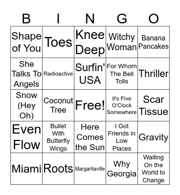 Misc. Bingo Card