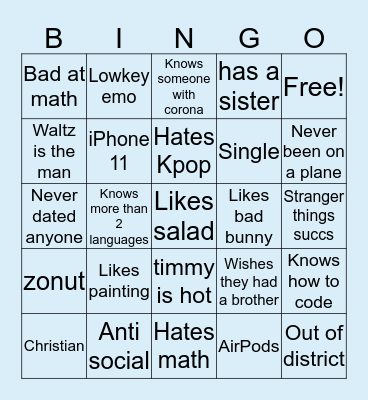 Keren’s Bingo Card