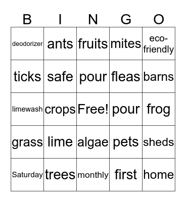 First Saturday Lime Bingo Card