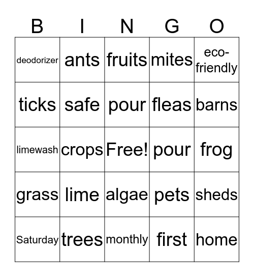 First Saturday Lime Bingo Card