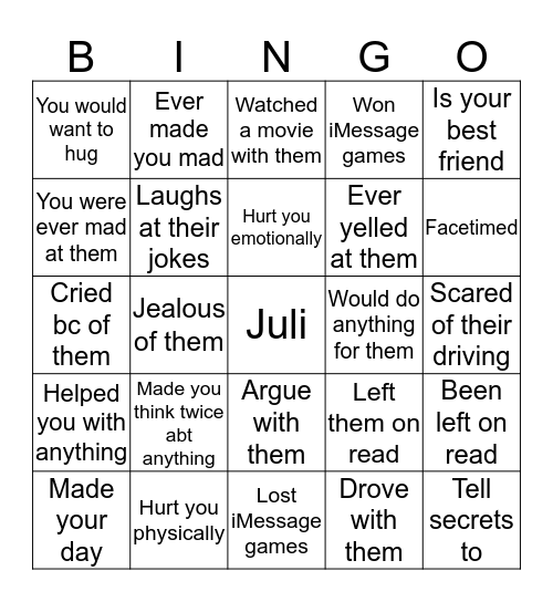 🦈 Bingo Card