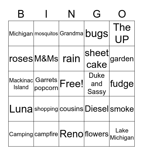 Markey Bingo Card