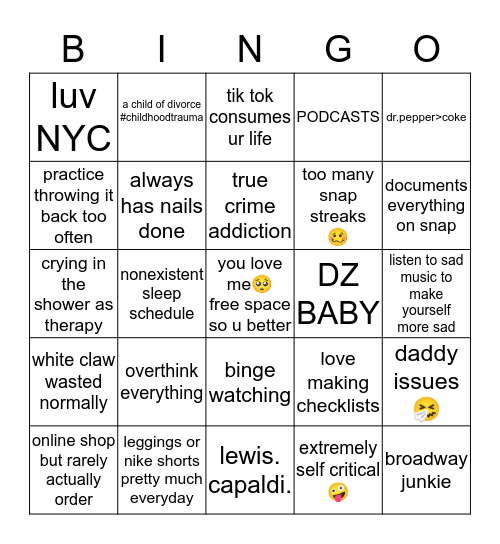 r u like brooke? Bingo Card