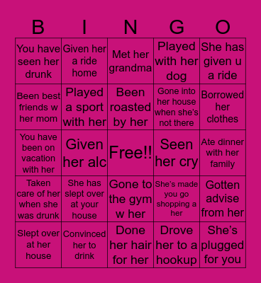 Lauren Hagglund’s Bingo Card