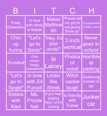 Elaine McCullough Deakins Bingo Card