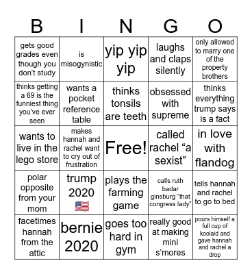 luke Bingo Card