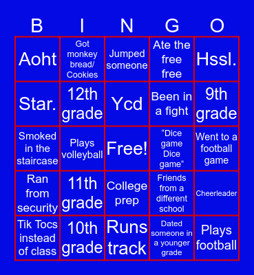 EHALL Bingo 🔵⚪️🔴 Bingo Card