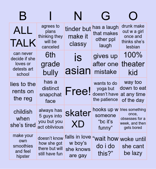 Luna bingo!! Bingo Card