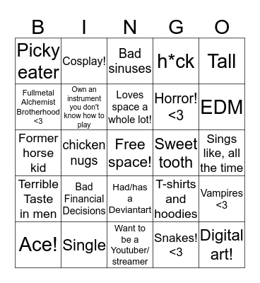 How Similar Are You to Ark? Bingo Card