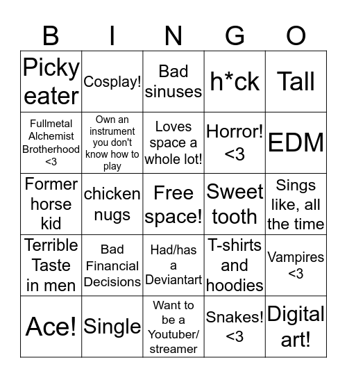 How Similar Are You to Ark? Bingo Card