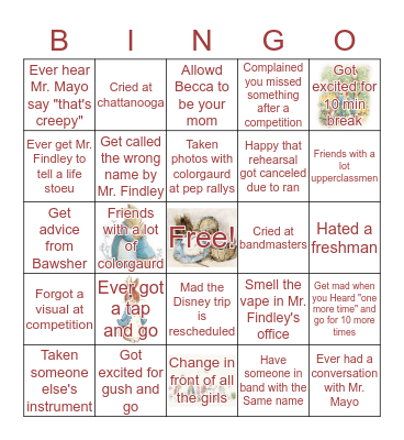 BHS BAND BINGO Card