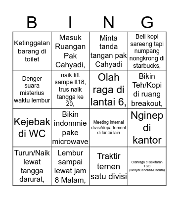 Test Binggo Bingo Card