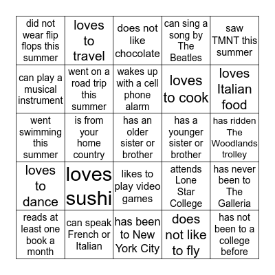 Bingo Card