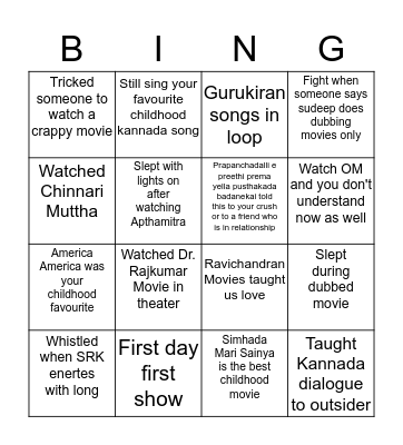 Have your ever Part 1: Sandalwood Bingo Card