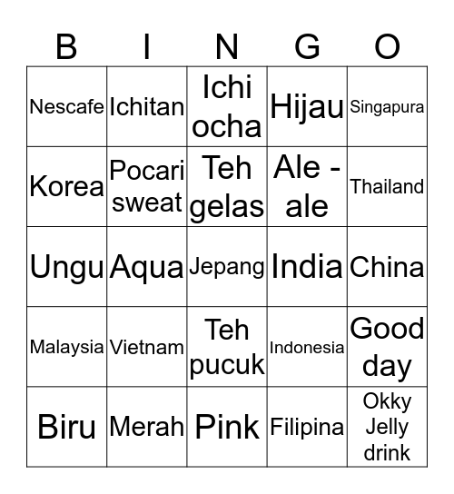 Kanjeng Ratu Baek Yerin Bingo Card