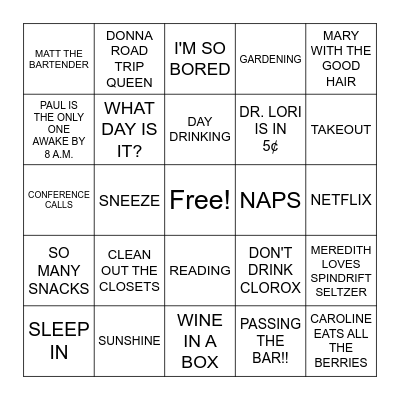 SOCIAL DISTANCE BINGO Card