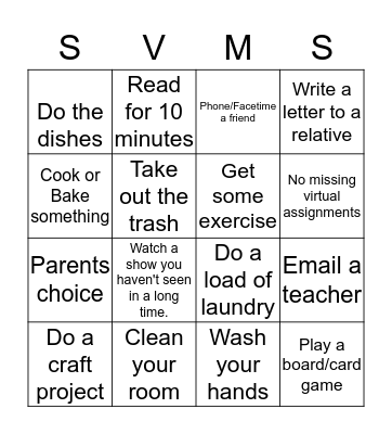 Eagle Bingo Card
